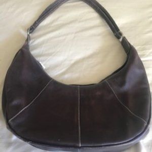 Dark brown leather purse